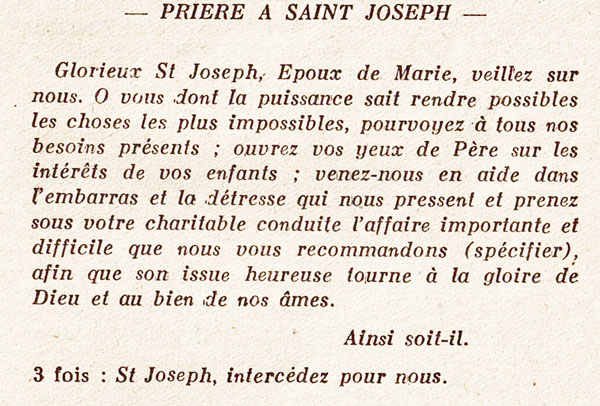 priere a st Joseph